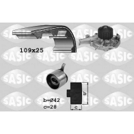 Комплект ремня ГРМ с помпой SASIC QZ TN8W 3906105 Daewoo