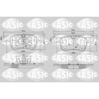 Тормозные колодки дисковые, комплект SASIC 6210073 Citroen C4 3 (3D, EMP2) 2018 – 2020 PBR 0U