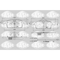 Тормозные колодки дисковые, комплект SASIC Peugeot 508 1 (8E) Универсал 1.6 HDi 112 л.с. 2010 – 2025 6210075 3 8CNB