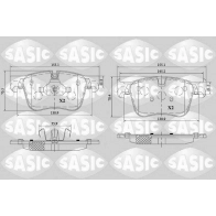Тормозные колодки дисковые, комплект SASIC 1 B505 6210077 Citroen C4 3 (3D, EMP2) 2018 – 2020