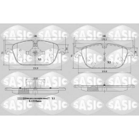 Тормозные колодки дисковые, комплект SASIC U 3X0BHB Citroen C5 3 (RD, RW, PF3) 2008 – 2017 6210085