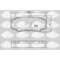 Тормозные колодки дисковые, комплект SASIC 6210089 B UEOUZ 1439899039
