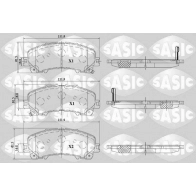 Тормозные колодки дисковые, комплект SASIC VI40 ENB 6214040 Nissan X-Trail (T32) 3 Кроссовер 1.6 dCi ALL MODE 4x4 i (NT32) 130 л.с. 2014 – 2025