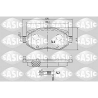 Тормозные колодки дисковые, комплект SASIC ZYY5R YX 6214041 Renault Megane (K9) 4 Универсал 1.2 TCe 100 100 л.с. 2016 – 2025