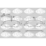 Тормозные колодки дисковые, комплект SASIC L 57IXA0 6214042 1439899049