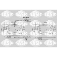 Тормозные колодки дисковые, комплект SASIC 9ZHNPR J Renault Kangoo (KW) 2 Минивэн 1.6 16V (KW0D) 106 л.с. 2008 – 2025 6214043