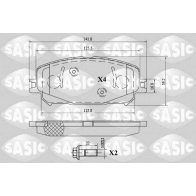 Тормозные колодки дисковые, комплект SASIC KCP 8R6 Renault Talisman (L2M) 1 Седан 1.3 TCe 160 (LPNC) 160 л.с. 2019 – 2024 6214046