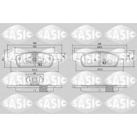 Тормозные колодки дисковые, комплект SASIC 6214050 Renault Sandero (B8) 2 Хэтчбек 1.6 Dynamique Flex 8V 106 л.с. 2014 – 2025 BA0HJ6 2