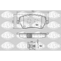 Тормозные колодки дисковые, комплект SASIC UXL GG7 Renault Modus (FJP0) 1 Хэтчбек 1.6 (JP03. JP0B. JP0U. JP0Y. JP1G) 112 л.с. 2004 – 2025 6214051