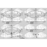 Тормозные колодки дисковые, комплект SASIC V 6RYQ 6216154 Volkswagen Passat (B8) 6 Седан 1.6 TDI 120 л.с. 2014 – наст. время