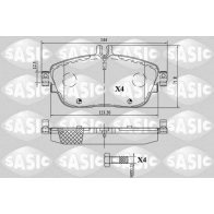 Тормозные колодки дисковые, комплект SASIC KZOV M 1439899062 6216158