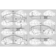 Тормозные колодки дисковые, комплект SASIC HC LPK 1439899073 6216170