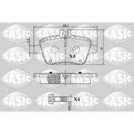 Тормозные колодки дисковые, комплект SASIC YX KPM 1439899086 6216184