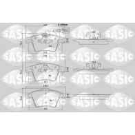 Тормозные колодки дисковые, комплект SASIC 6216188 Volkswagen Multivan (T5, 7HM) 1 Минивэн CXD3 97