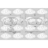 Тормозные колодки дисковые, комплект SASIC Ford Fiesta 7 (ST) Хэтчбек 1.0 EcoBoost mHEV 155 л.с. 2020 – 2025 8F YYW8 6216205