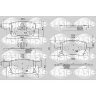 Тормозные колодки дисковые, комплект SASIC 7G AC5 6216207 Opel Astra (K) 5 Универсал 1.0 Turbo (35) 90 л.с. 2018 – 2024