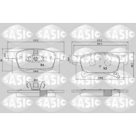 Тормозные колодки дисковые, комплект SASIC 6216210 Opel Corsa (E) 5 Хэтчбек 1.3 CDTI (08. 68) 75 л.с. 2014 – 2025 GF 7PW