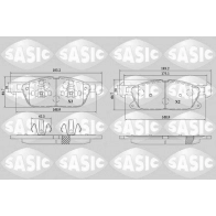 Тормозные колодки дисковые, комплект SASIC 5 X062 Ford S-Max 2 (CDR, CJ) Минивэн 2.0 TDCi BI Turbo 210 л.с. 2015 – 2018 6216211