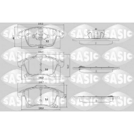 Тормозные колодки дисковые, комплект SASIC Ford Galaxy 3 (CDR, CK) 2015 – 2020 6216212 09A 0V2