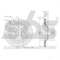 Тормозной диск SBS 18153147110 V2AB U0 2394237 5700755257692 - Изображение 3