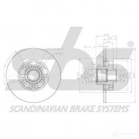 Тормозной диск SBS QR 51GD 1815313679 2393878 - Изображение 3