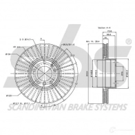 Тормозной диск SBS K4R2Y E 1815341544 2394562 - Изображение 3