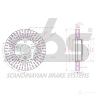 Тормозной диск SBS DRI3Y T 18153147171 2394289 - Изображение 3