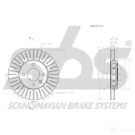 Тормозной диск SBS 5700755258057 2394278 H HSB6V 18153147157 - Изображение 3