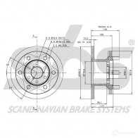 Тормозной диск SBS F6K9W BD 5700755001615 1815202306 2391650 - Изображение 3