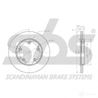 Тормозной диск SBS 2393422 1815312595 OB BDNS8 5700755267097 - Изображение 3