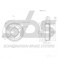 Тормозной барабан SBS 1825253405 G78 6X 5700755186497 2394741 - Изображение 3