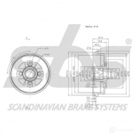 Тормозной барабан SBS 4OTO U 2394931 1825255216 5700755268148 - Изображение 3