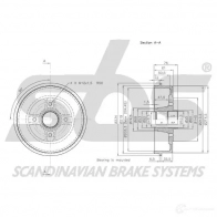 Тормозной барабан SBS BP3QN F9 5700755186909 2394823 1825253926 - Изображение 3