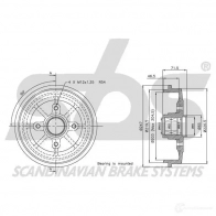 Тормозной барабан SBS 2394615 1825251910 5700755185780 Q 2Z0US - Изображение 3