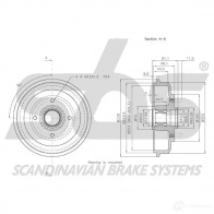 Тормозной барабан SBS 1825252542 Z94PCW 1 2394684 5700755186244 - Изображение 3