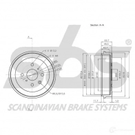 Тормозной барабан SBS 5700755220320 WKU TU8S 2394616 1825251911 - Изображение 3
