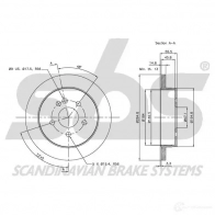 Тормозной шланг SBS 8J73 MM 1330853924 2386838 - Изображение 2