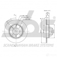 Тормозной шланг SBS 1 T0EW3P 13308547145 Volkswagen Passat (B5) 3 Универсал 2.8 V6 Syncro/4motion 193 л.с. 1997 – 2000