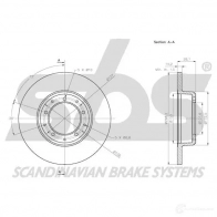 Тормозной шланг SBS 1330859930 Z77S L 2387516 - Изображение 2