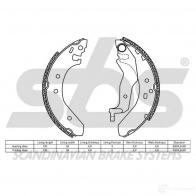 Барабанные тормозные колодки, комплект SBS B WSEJWI 18492799527 5700755201411 2398028 - Изображение 2