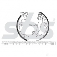 Барабанные тормозные колодки, комплект SBS 8K9 NU2 5700755200728 2397599 18492725632 - Изображение 2