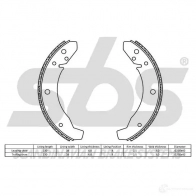 Барабанные тормозные колодки, комплект SBS 5700755010860 VVT5 F 2397887 18492747104 - Изображение 2
