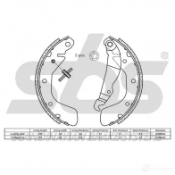 Барабанные тормозные колодки, комплект SBS I2N9 1 18492736540 5700755010747 2397757 - Изображение 2