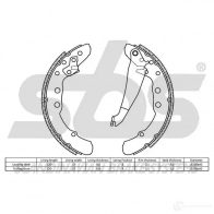 Барабанные тормозные колодки, комплект SBS 5700755010914 QVYM2 M 2397906 18492747530 - Изображение 2