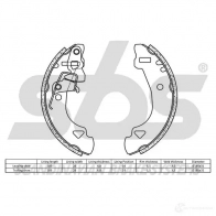 Барабанные тормозные колодки, комплект SBS 9 RWD35 18502723548 2398058 5700755200629 - Изображение 2