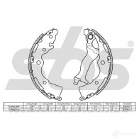Барабанные тормозные колодки, комплект SBS D90Y EF4 5700755230824 18492734755 2397714 - Изображение 3