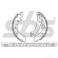 Барабанные тормозные колодки, комплект SBS 5700755200933 18492734670 2397707 RK 2V69H - Изображение 2
