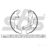 Барабанные тормозные колодки, комплект SBS 5700755011034 18492799374 2398016 Z2O JCJ - Изображение 2