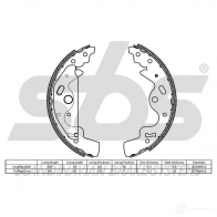 Барабанные тормозные колодки, комплект SBS 5700755188842 2397830 18492740699 LQGY E - Изображение 2