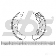 Барабанные тормозные колодки, комплект SBS EEMD N 5700755231012 2397544 18492723730 - Изображение 2